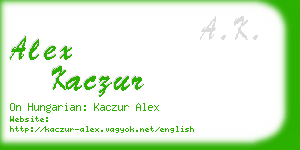 alex kaczur business card